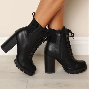 FashionNova Coordinate With Me Lug Sole Booties Sassy3